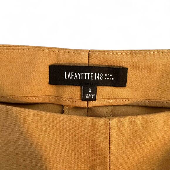 Lafayette 148 New York Women's Cropped Bleeker Pant Size 0 Camel Brown - Picture 4 of 9
